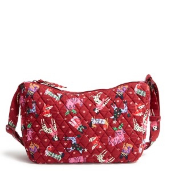 Vera Bradley Essential Crossbody Shoulder Bag in Holiday Hounds - Picture 3 of 5